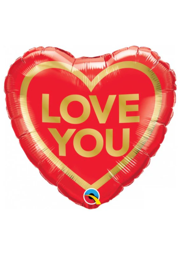 Serce LOVE YOU Qualatex